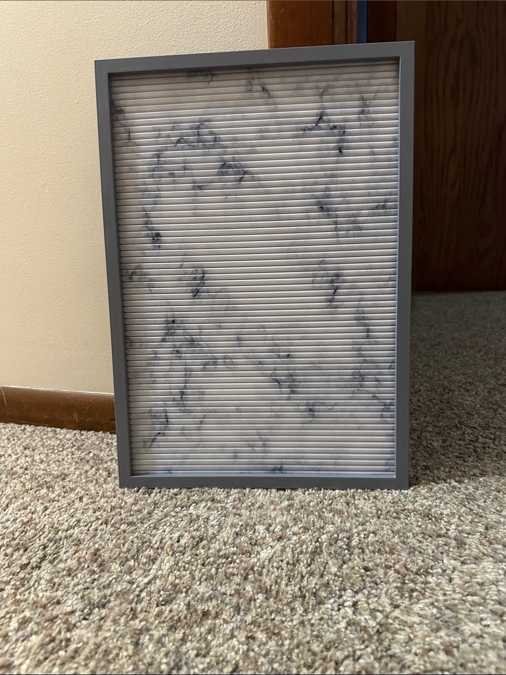 Marble Letter Board with Gray Frame